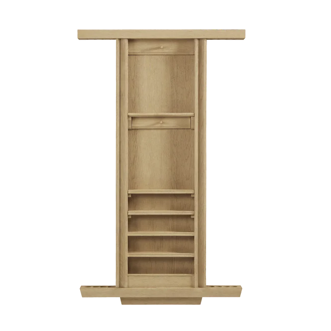 American Heritage Port Royal 8-Cue Wall Cue Rack – White Oak