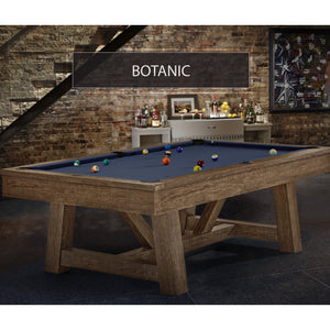 Brunswick Botanic 7' Billiards Table in Rustic Dark Brown