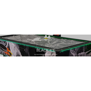 Coin Operated Air Hockey Table 8' | Great American - Black Ice