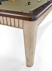 The Henderson / Two Tone Aged Linen w/ Walnut finish rails by Brunswick