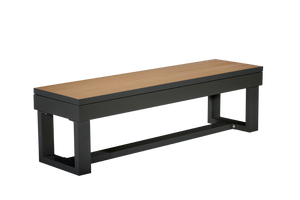 American Heritage Lanai Outdoor Bench - Obsidian Black