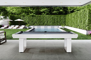 American Heritage Lanai Outdoor Pool Table - Pearl White