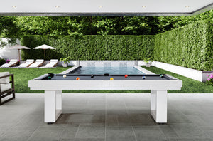 American Heritage Lanai Outdoor Pool Table - Pearl White