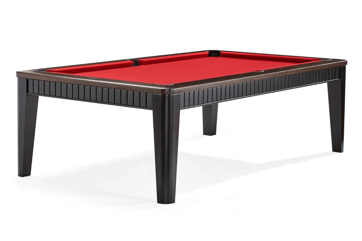 Brunswick Henderson Pool Table | Two Tone Matte Black w/ Walnut finish rails