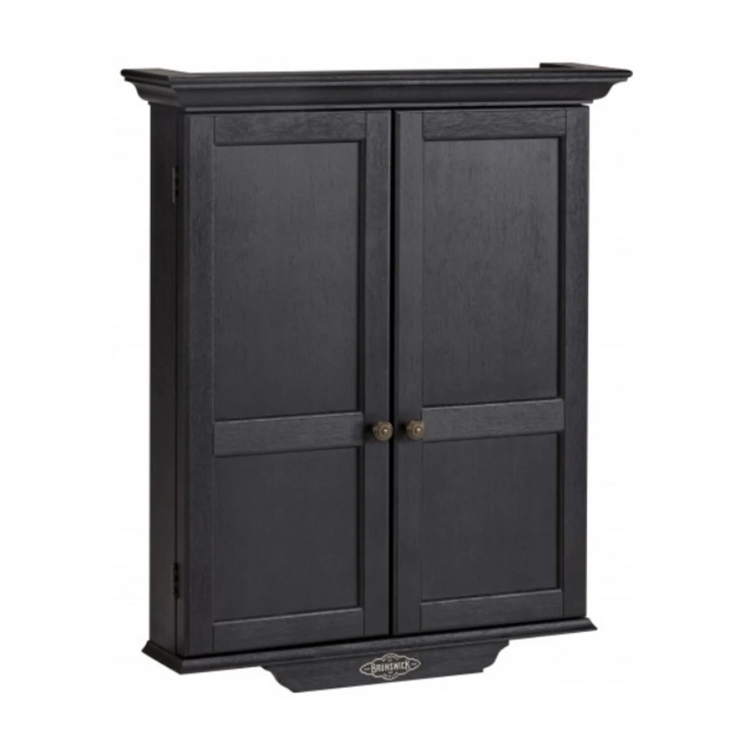 Brunswick Dart Board Cabinet in Black Wire Brush Finish