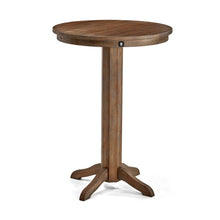 Brunswick Traditional Pub Table with USB Port - Rustic Dark Brown