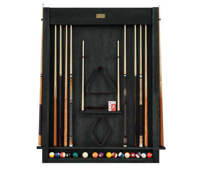 American Heritage Alta 6-Cue Wall Mounted Cue Rack - Black Ash