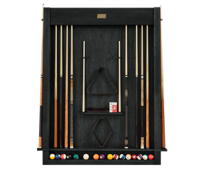 American Heritage Alta 12-Cue Wall Mounted Cue Rack - Black Ash