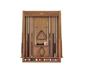 American Heritage Alta 12-Cue Wall Mounted Cue Rack - Brushed Walnut