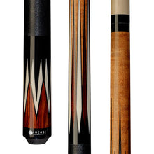 Lucasi Custom Antique Birdseye Maple Pool Cue w/ Cocobolo and Black Linen Wrap by Cue & Case