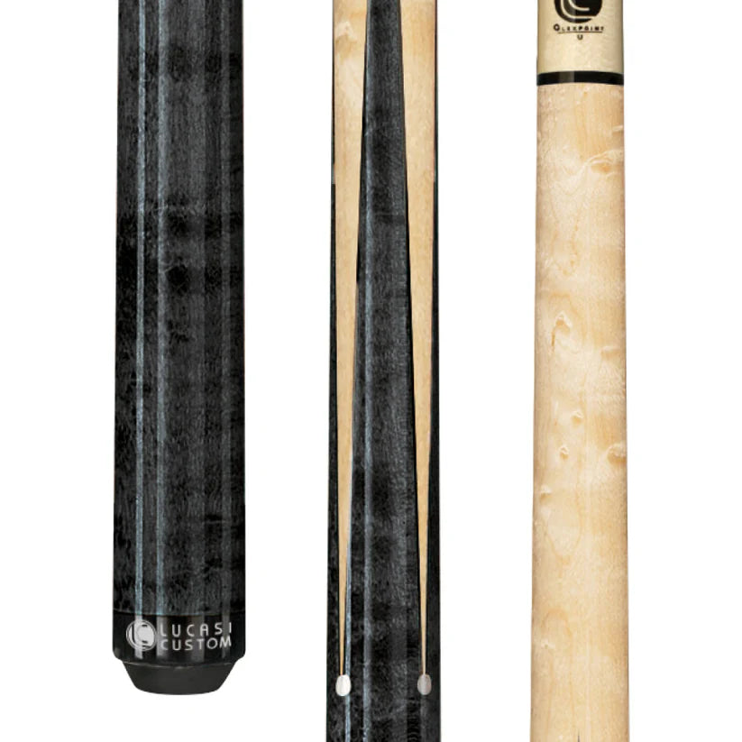 Lucasi Custom Grey Maple Sneaky Pete Pool Cue – Wrapless Design by Cue & Case