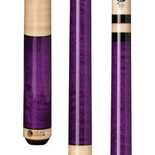 Lucasi Custom Purple Stained Pool Cue w/ Natural Birdseye Maple Handle by Cue & Case