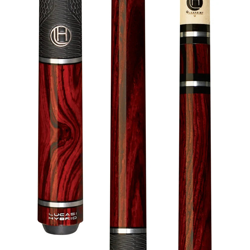 Lucasi Hybrid Pool Cue in Exotic Cocobolo with Fusion G5 Grip by Cue & Case