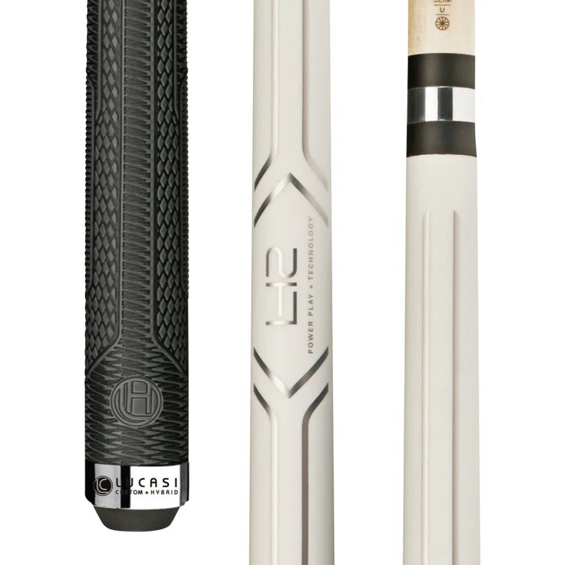 Lucasi Hybrid Matte White Pool Cue - Sleek & High-Performance by Cue & Case