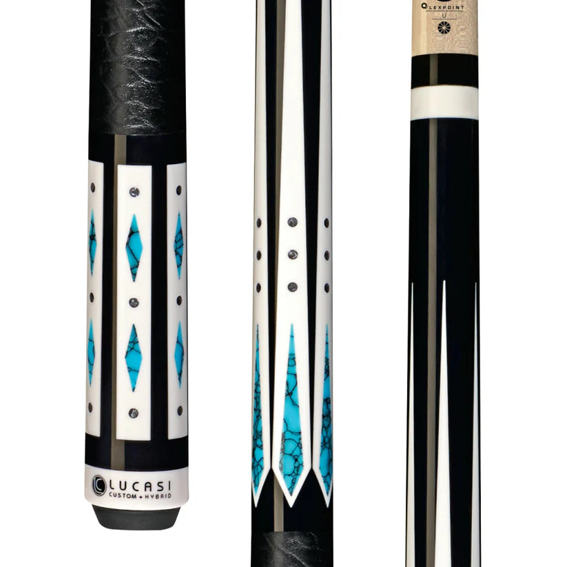 Lucasi Hybrid Midnight Black Pool Cue by Cue & Case