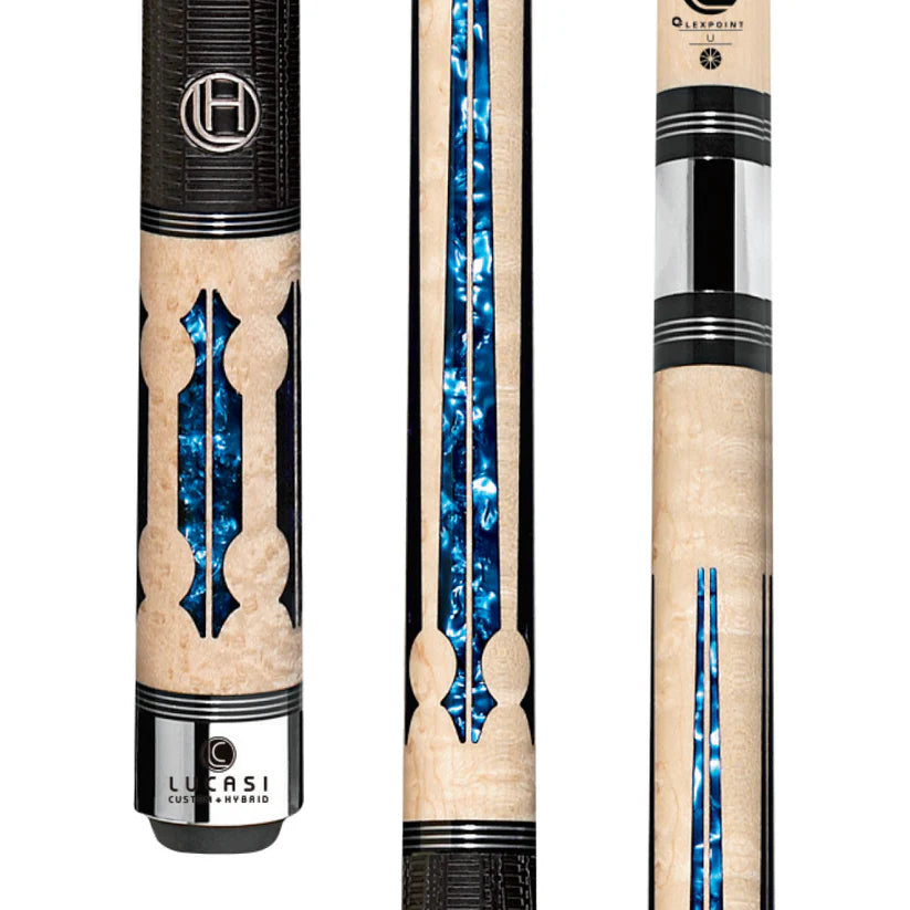 Lucasi Hybrid Natural Birdseye Maple Pool Cue by Cue & Case