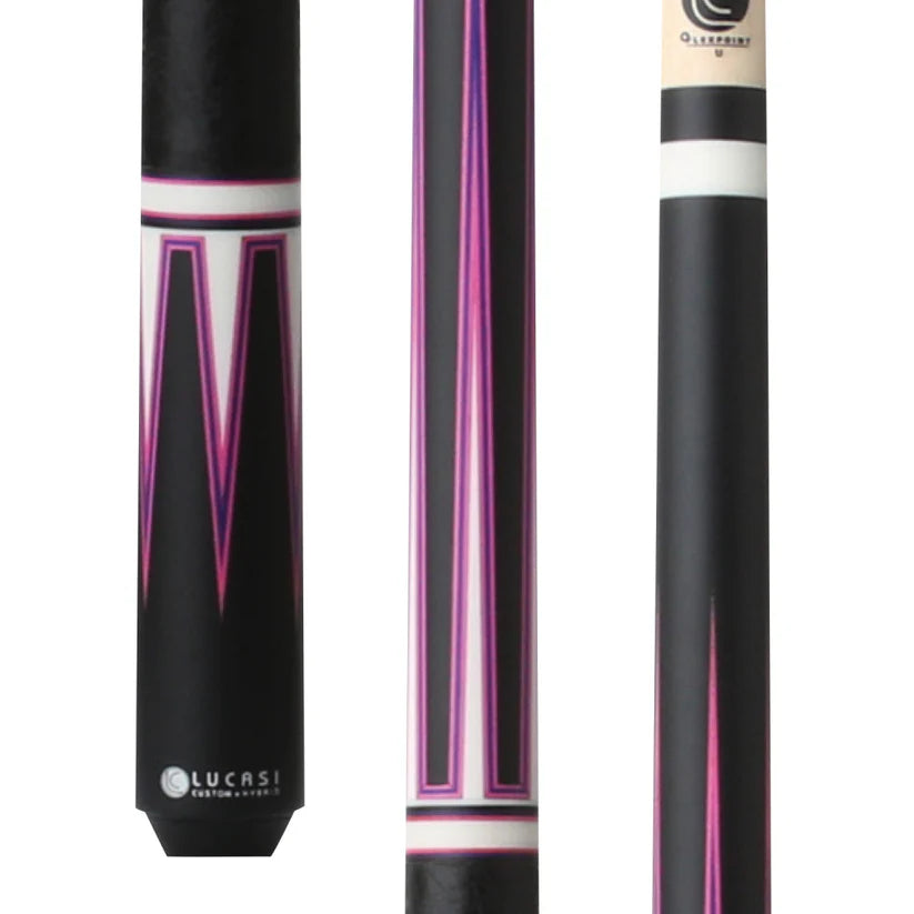 Lucasi LUX57 Pool Cue – Classic Design with Black Leather Wrap by Cue & Case