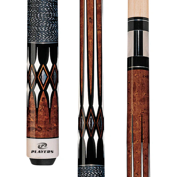 Players G-2252 Antique Maple Curly & Black Pool Cue