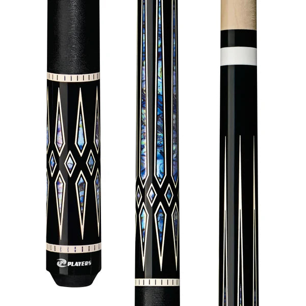 Players G-4118 Black with Blue Recon Pool Cue