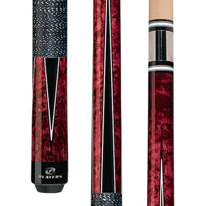 Players G-1001 Crimson & Black Pool Cue