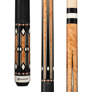 Players G-4142 Light Coffee Birdseye & Imitation Bone Pool Cue