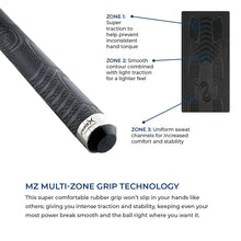 Pure X Black Pool Cue w/ Silver Crush Design and MZ Grip