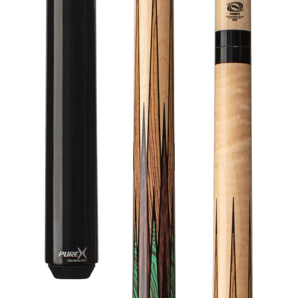 PURE X Curly Maple Sneaky Pete Pool Cue – Wrapless w/ Bocote Accents