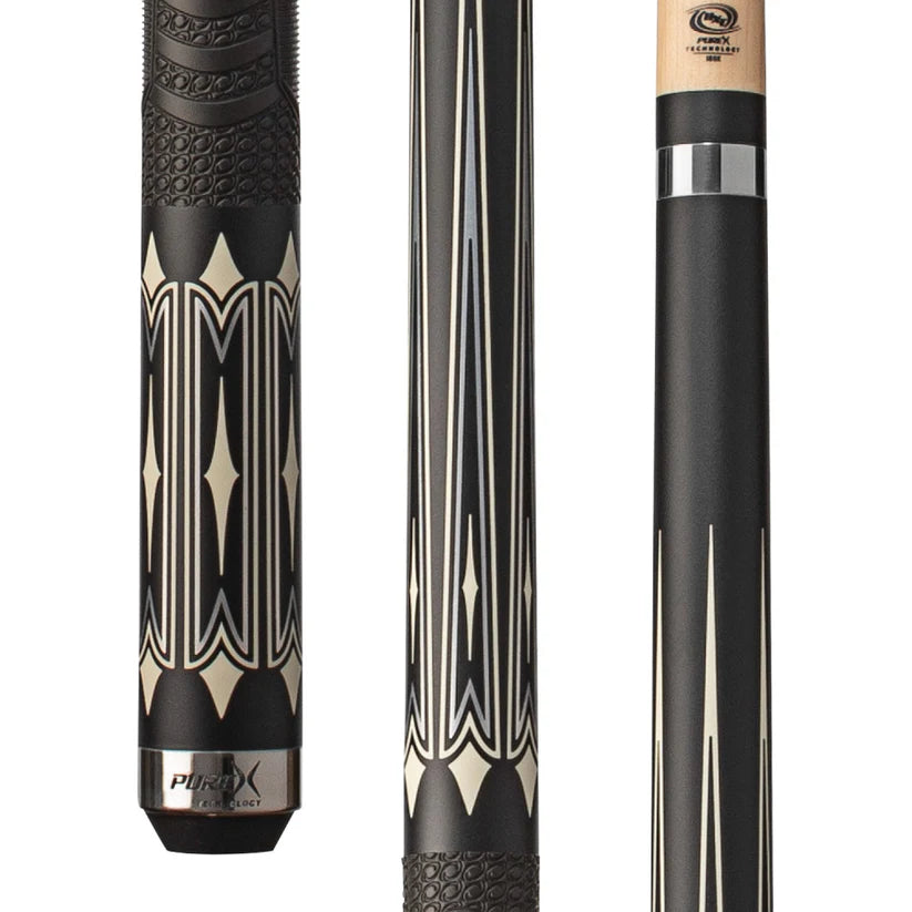 Pure X Matte Black Pool Cue w/ MZ Grip