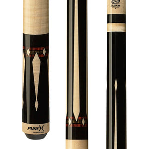 Pure X HXTE5 Natural Curly Maple/Black & Cocobolo Pool Cue