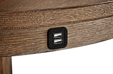 Brunswick Traditional Pub Table with USB Port - Rustic Dark Brown