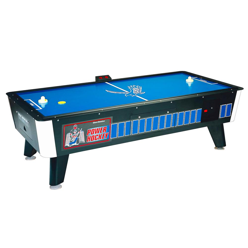 Great American - Coin Operated 7' Power Air Hockey with Side Electronic Scoring