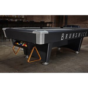 Brunswick Black Wolf Pro 9' Billiards Table Matte Black with Gully