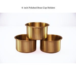 BBO Poker Tables  4- inch Polished Brass Cup Holders Option