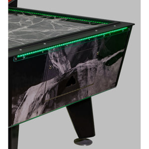 Great American - Coin Operated Black Ice Air Hockey Table With Overhead Electronic Score & LED Lights
