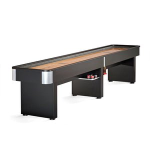 Brunswick Delray II Two-Piece Board 12' Shuffleboard Table - Matte Black