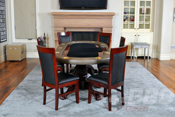 BBO Poker Tables Mahogany Dining Chairs
