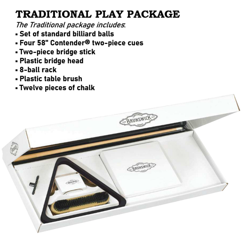 Brunswick Billiards Play Package Accessory Kit Options: